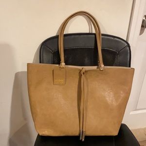 Vegan leather nude bag
